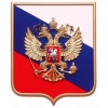 Герб России на триколоре 42х50 см. ,  в наличии