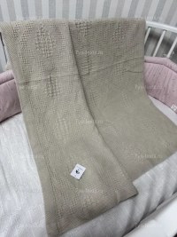 Детский хлопковый плед 120×120 см, бежевый — 7Я Атмосфера Благополучия