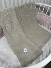 Детский хлопковый плед 120×120 см, бежевый — 7Я Атмосфера Благополучия