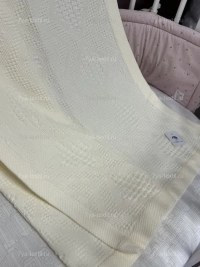 Детский хлопковый плед 120×120 см, молочный — 7Я Атмосфера Благополучия