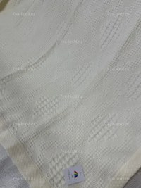 Детский хлопковый плед 120×120 см, молочный — 7Я Атмосфера Благополучия