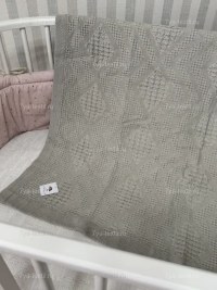 Детский плед 120×120 см, мятно-серый — 7Я Атмосфера Благополучия