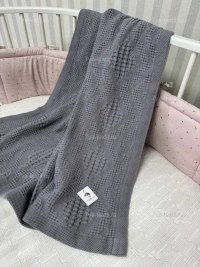 Детский плед 120×120 см, серо-синий — 7Я Атмосфера Благополучия