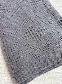 Детский плед 120×120 см, серо-синий — 7Я Атмосфера Благополучия