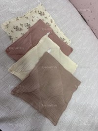 Муслиновые салфетки 25×25 см для новорождённых — набор 4 шт. | 7Я Атмосфера Благополучия