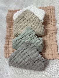 Муслиновые салфетки 30×30 см (5 шт) для новорождённых — 100% хлопок, нежные, безопасные