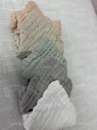 Муслиновые салфетки 30×30 см (5 шт) для новорождённых — 100% хлопок, нежные, безопасные