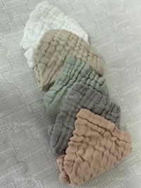 Муслиновые салфетки 30×30 см (5 шт) для новорождённых — 100% хлопок, нежные, безопасные