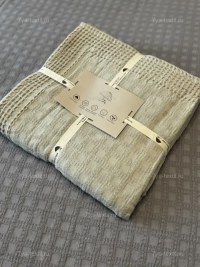 Покрывало хлопковое евро мятно-серое 200×230 | Плед хлопковый 7Я Атмосфера Благополучия
