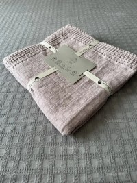 Покрывало хлопковое евро светло-розовый 200x230 см | 7Я Атмосфера Благополучия
