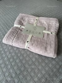 Покрывало хлопковое евро светло-розовый 200x230 см | 7Я Атмосфера Благополучия