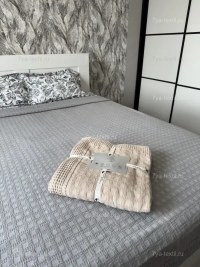 Покрывало хлопковое песочный, медово-бежевый 150x200 см | 7Я Атмосфера Благополучия