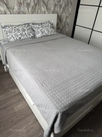 Покрывало хлопковое серо-синий, сине-фиолетовый 150x200 см | 7Я Атмосфера Благополучия