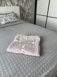 Покрывало хлопковое светло-розовый 150x200 см | 7Я Атмосфера Благополучия