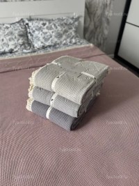 Покрывало вафельное евро 200x230 см, серо-синий | 7 Я Атмосфера Благополучия