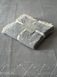 Покрывало вафельное с бахромой 200×230 из 100% хлопка — купить в интернет-магазине 7Я «Атмосфера Благополучия»
