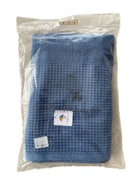 Полотенце супер баня 80×160 см махра с вафлей синее купить