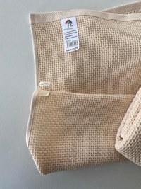 Полотенце вафельное бежевое 50х90 см — купить недорого сейчас