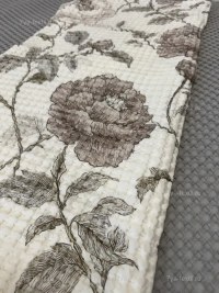 Вафельное покрывало 150x200 см «Цветы», молочный – купить в интернет-магазине