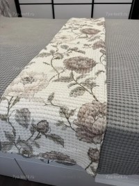 Вафельное покрывало 150x200 см «Цветы», молочный – купить в интернет-магазине